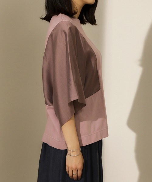 Bou Jeloud（ブージュルード）の「オーガニックコットン◆切替ＴＯＰＳ（Tシャツ/カットソー・レディース・ブラック/ベージュ/ピンク・FREE）」の17枚目の写真