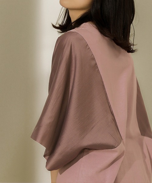 Bou Jeloud（ブージュルード）の「オーガニックコットン◆切替ＴＯＰＳ（Tシャツ/カットソー・レディース・ブラック/ベージュ/ピンク・FREE）」の11枚目の写真