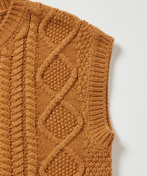 CHOPIN(ショパン)の「【WEB限定】パッチワーク風ニットベスト(ベスト・キッズ・ホワイト/テラコッタ・110cm/120cm/130cm)」の15枚目の写真