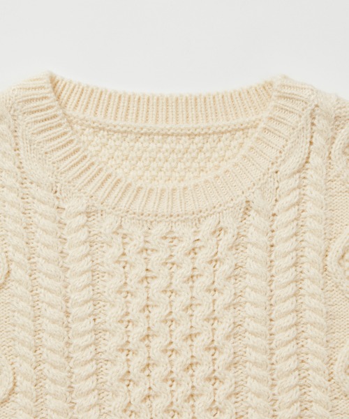 CHOPIN(ショパン)の「【WEB限定】パッチワーク風ニットベスト(ベスト・キッズ・ホワイト/テラコッタ・110cm/120cm/130cm)」の13枚目の写真