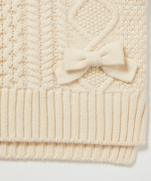 CHOPIN(ショパン)の「【WEB限定】パッチワーク風ニットベスト(ベスト・キッズ・ホワイト/テラコッタ・110cm/120cm/130cm)」の19枚目の写真