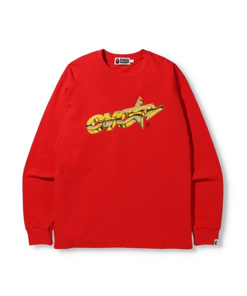 OVO "OCTOBER VERY OWN"（オービーオー　　オクトーバーベリーオウン）の「BAPE X OVO LONG SLEEVE TEE M（Tシャツ/カットソー・メンズ・ホワイト/ブラック/レッド・LARGE/XX-LARGE/X-LARGE/MEDIUM/SMALL）」の3枚目の写真