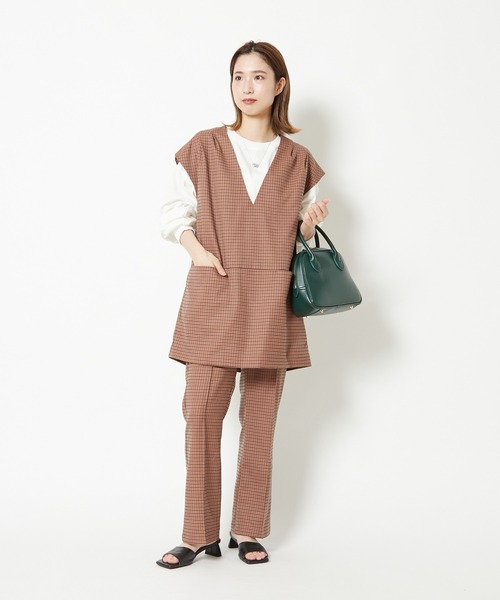 CIAOPANIC（チャオパニック）の「センタータックフレアパンツ/セットアップ着用可能（その他パンツ・レディース・ブラウン/ピンク/グリーン・SMALL/MEDIUM）」の19枚目の写真