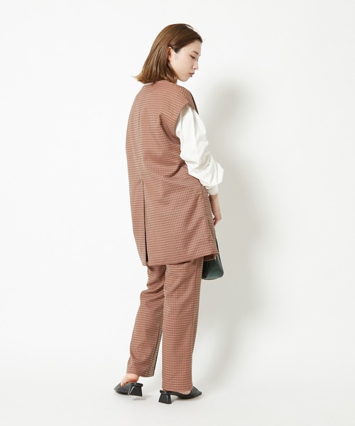 CIAOPANIC（チャオパニック）の「センタータックフレアパンツ/セットアップ着用可能（その他パンツ・レディース・ブラウン/ピンク/グリーン・SMALL/MEDIUM）」の4枚目の写真