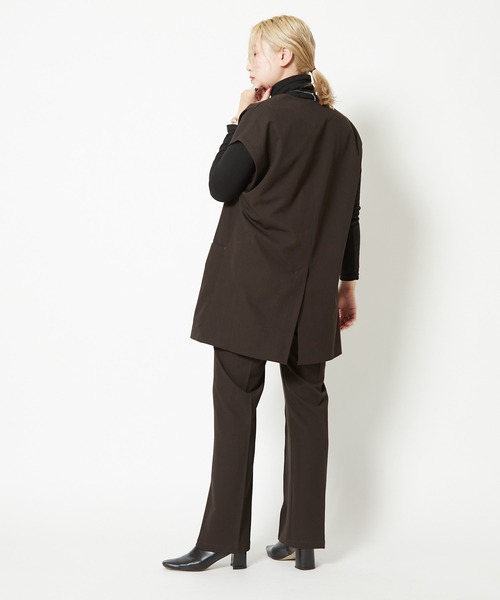 CIAOPANIC（チャオパニック）の「センタータックフレアパンツ/セットアップ着用可能（その他パンツ・レディース・ブラウン/ピンク/グリーン・SMALL/MEDIUM）」の5枚目の写真