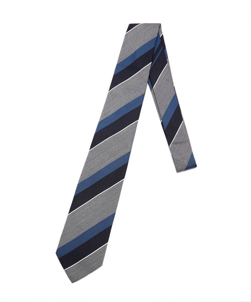 【新品未使用】ブリオーニ　ネクタイ　ストライプ　シルク 発送在庫あり】【SILVER LINE】ウールシルクストライプネクタイ 8.0cm