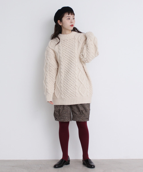 Dot＆Stripes CHILD WOMAN（ドットアンドストライプス　チャイルドウーマン）の「☆ホームスパン ニッカボッカパンツ（その他パンツ・レディース・ブラウン/ブラック・36/38）」の9枚目の写真