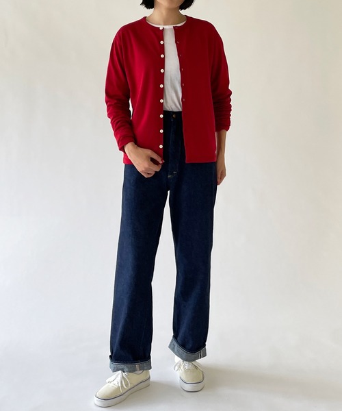 ORCIVAL（オーシバル）の「ORCIVAL | クルーネックカーディガン WOMEN（カーディガン/ボレロ・レディース・レッド/チャコール/ブラック・2/1）」の21枚目の写真