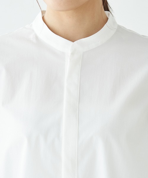 ROPE' PICNIC（ロペピクニック）の「キャンディースリーブラッフルブラウス（シャツ/ブラウス・レディース・ブラック/ホワイト/ダークラベンダー・38）」の10枚目の写真