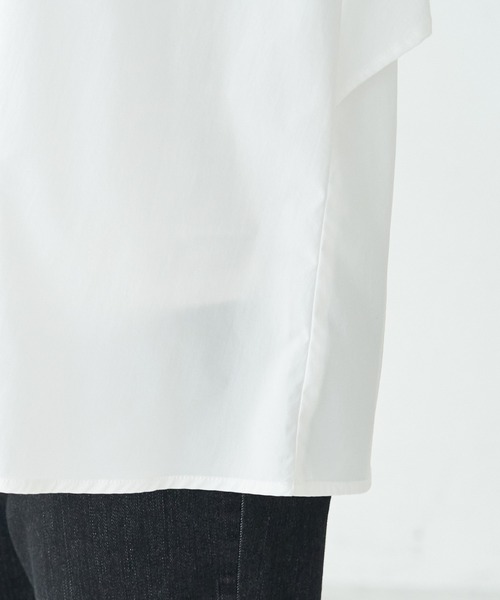 ROPE' PICNIC（ロペピクニック）の「キャンディースリーブラッフルブラウス（シャツ/ブラウス・レディース・ブラック/ホワイト/ダークラベンダー・38）」の14枚目の写真