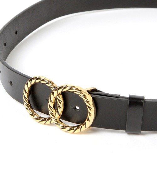 PAGEBOY（ページボーイ）の「レトロバックルベルト（ベルト・レディース・ブラック/ダークグリーン・FREE）」の5枚目の写真