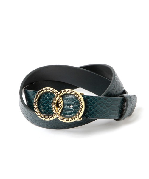 PAGEBOY（ページボーイ）の「レトロバックルベルト（ベルト・レディース・ブラック/ダークグリーン・FREE）」の14枚目の写真