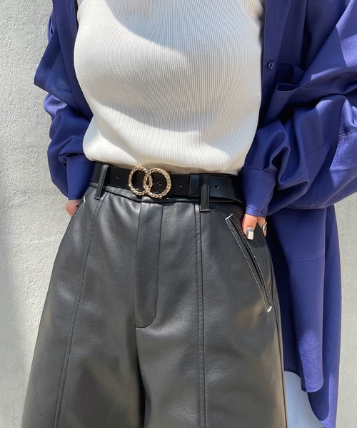 PAGEBOY（ページボーイ）の「レトロバックルベルト（ベルト・レディース・ブラック/ダークグリーン・FREE）」の11枚目の写真