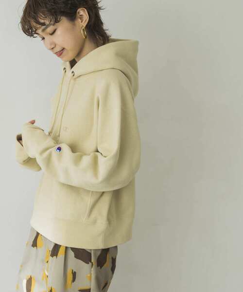 Champion（チャンピオン）の「『別注』Champion×URBANRESEARCH Reverse Weave Parka（パーカー・レディース・オリーブ/グレー/ベージュ・FREE）」の12枚目の写真