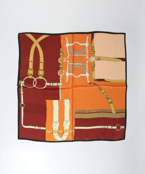 closet story（クローゼットストーリー）の「＜closet story（クローゼットストーリー）＞ブロッキングカラー スカーフ（バンダナ/スカーフ・レディース・ブラック/ワインレッド・FREE）」の6枚目の写真