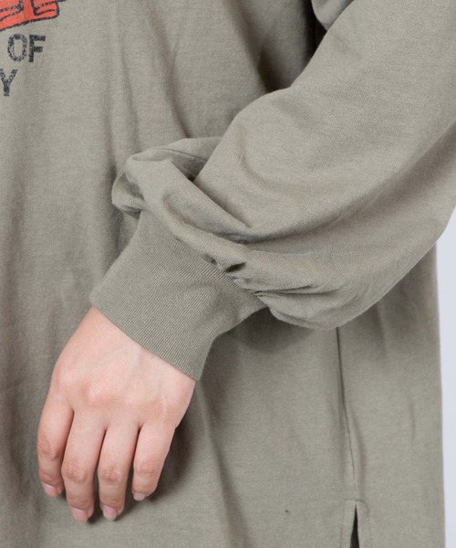 WEGO(ウィゴー)の「WEGO/ヴィンテージライクプリントロンT(Tシャツ/カットソー・レディース・カーキ/その他1/スミクロ/ダークベージュ・SMALL/MEDIUM)」の18枚目の写真
