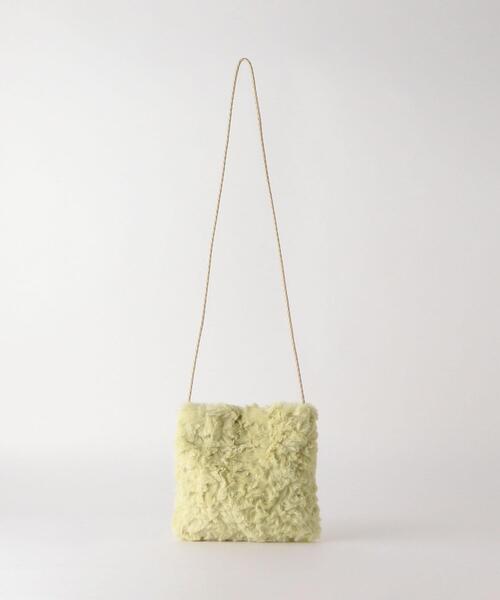 green label relaxing(グリーンレーベルリラクシング)の「GLR フェイクファー ショルダー バッグ(ショルダーバッグ・キッズ・ライトブルー/ピンク/ライム/ナチュラル・FREE)」の1枚目の写真