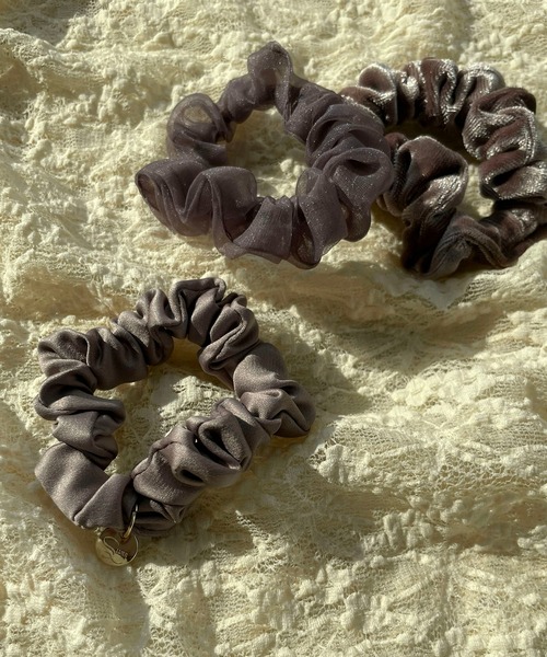 SLURR（スラ―）の「3SETミニシュシュ（シュシュ・レディース・ベージュ/モカ・FREE）」の5枚目の写真