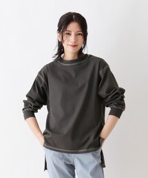 SHOO・LA・RUE | 【M-LL/USAコットン】サイドスリットロンTEE(Tシャツ/カットソー)