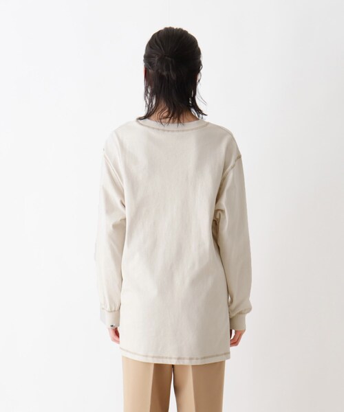 SHOO・LA・RUE(シューラルー)の「◆【USAコットン】サイドスリットロンT(Tシャツ/カットソー・レディース・アイボリー/レンガ/チャコールグレー/ピンク系/ベージュ系その他2/グリーン/ブラック系2・02/03/04)」の10枚目の写真