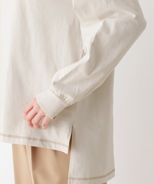 SHOO・LA・RUE(シューラルー)の「◆【USAコットン】サイドスリットロンT(Tシャツ/カットソー・レディース・アイボリー/レンガ/チャコールグレー/ピンク系/ベージュ系その他2/グリーン/ブラック系2・02/03/04)」の12枚目の写真