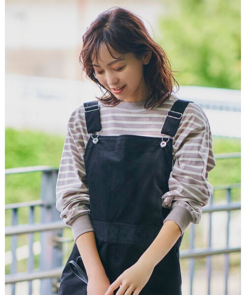 SHOO・LA・RUE(シューラルー)の「◆【USAコットン】サイドスリットロンT(Tシャツ/カットソー・レディース・アイボリー/レンガ/チャコールグレー/ピンク系/ベージュ系その他2/グリーン/ブラック系2・02/03/04)」の16枚目の写真