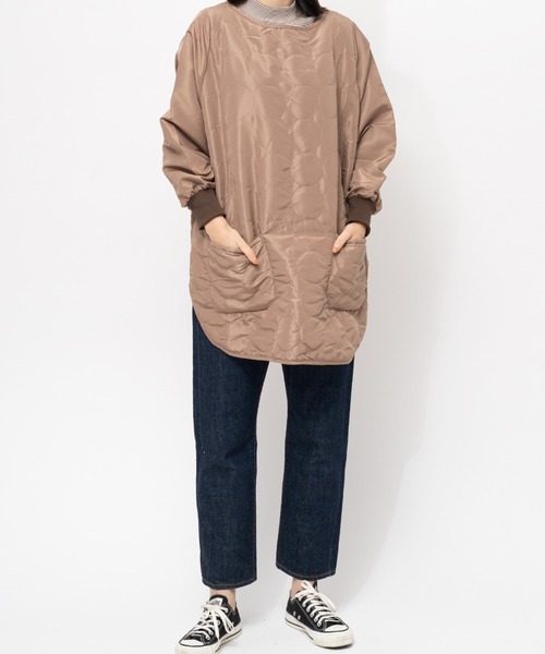 キルト割烹着3点はな WARM & COZY / ウォームアンドコージー キルト 裏ボア 割烹着
