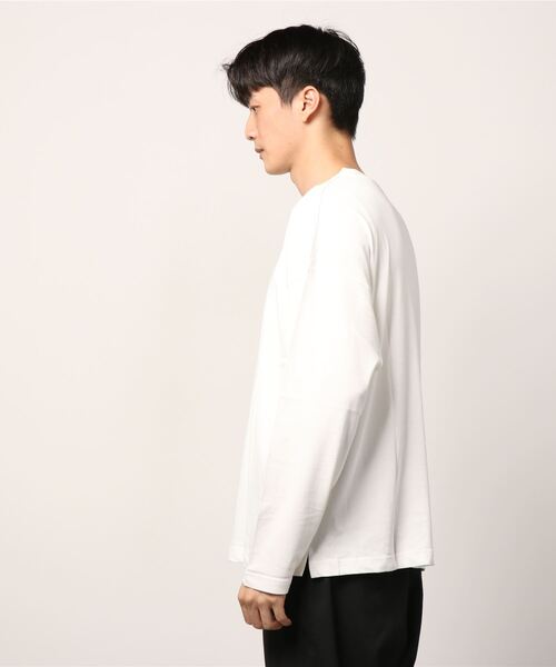 A4A（エーフォーエー）の「A4A エーフォーエー/40s強撚糸ラウンドロングスリーブTシャツ（Tシャツ/カットソー・メンズ・ホワイト/ブラック/モカ/カーキ・FREE）」の5枚目の写真