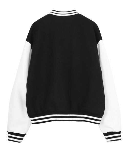 Figments(フィグメンツ)の「オーバースタジャン(ブルゾン・レディース・オフホワイト/ブラック・SMALL/MEDIUM)」の9枚目の写真