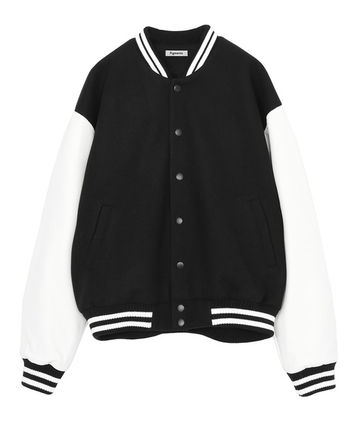 Figments(フィグメンツ)の「オーバースタジャン(ブルゾン・レディース・オフホワイト/ブラック・SMALL/MEDIUM)」の13枚目の写真