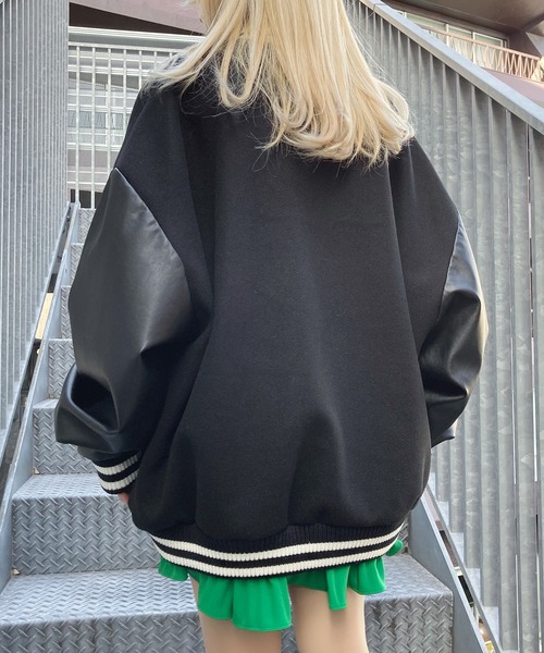 Figments(フィグメンツ)の「オーバースタジャン(ブルゾン・レディース・オフホワイト/ブラック・SMALL/MEDIUM)」の16枚目の写真