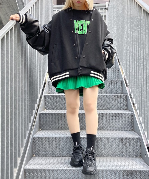 Figments(フィグメンツ)の「オーバースタジャン(ブルゾン・レディース・オフホワイト/ブラック・SMALL/MEDIUM)」の18枚目の写真