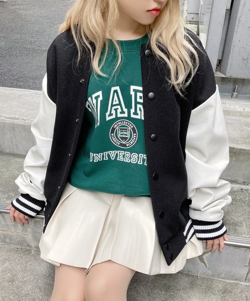 Figments(フィグメンツ)の「オーバースタジャン(ブルゾン・レディース・オフホワイト/ブラック・SMALL/MEDIUM)」の20枚目の写真