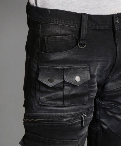 HIDEAWAYS NICOLE（ハイダウェイニコル）の「２ｗａｙストレッチデザインデニム（デニムパンツ・メンズ・ブラック/ブラック系1/ネイビー/ネイビー系1・SMALL/MEDIUM/LARGE/X-LARGE）」の8枚目の写真