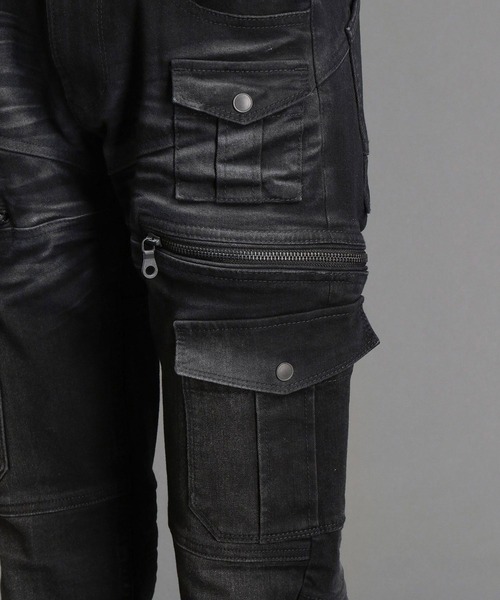 HIDEAWAYS NICOLE（ハイダウェイニコル）の「２ｗａｙストレッチデザインデニム（デニムパンツ・メンズ・ブラック/ブラック系1/ネイビー/ネイビー系1・SMALL/MEDIUM/LARGE/X-LARGE）」の9枚目の写真