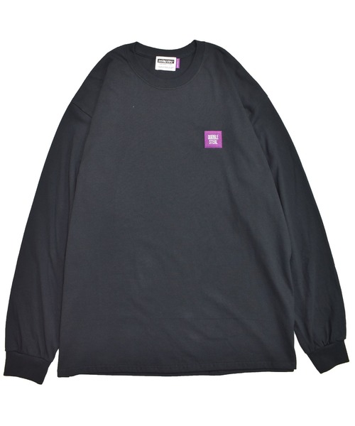 DOUBLE STEAL（ダブルスティール）の「mini BOX LOGO　長袖Tシャツ（Tシャツ/カットソー・メンズ・ブラック/サンドベージュ/アーミー/ホワイト×ブラック/ホワイト×パープル・MEDIUM/LARGE/X-LARGE）」の7枚目の写真