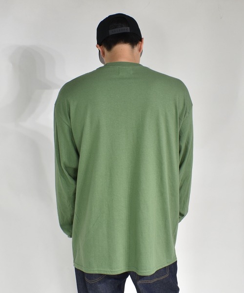 DOUBLE STEAL（ダブルスティール）の「mini BOX LOGO　長袖Tシャツ（Tシャツ/カットソー・メンズ・ブラック/サンドベージュ/アーミー/ホワイト×ブラック/ホワイト×パープル・MEDIUM/LARGE/X-LARGE）」の19枚目の写真