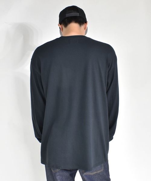DOUBLE STEAL（ダブルスティール）の「mini BOX LOGO　長袖Tシャツ（Tシャツ/カットソー・メンズ・ブラック/サンドベージュ/アーミー/ホワイト×ブラック/ホワイト×パープル・MEDIUM/LARGE/X-LARGE）」の21枚目の写真