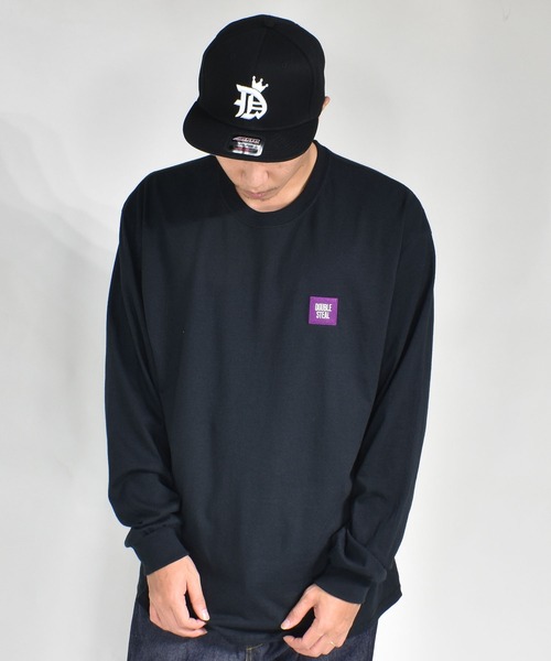 DOUBLE STEAL（ダブルスティール）の「mini BOX LOGO　長袖Tシャツ（Tシャツ/カットソー・メンズ・ブラック/サンドベージュ/アーミー/ホワイト×ブラック/ホワイト×パープル・MEDIUM/LARGE/X-LARGE）」の22枚目の写真