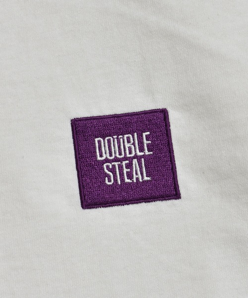 DOUBLE STEAL（ダブルスティール）の「mini BOX LOGO　長袖Tシャツ（Tシャツ/カットソー・メンズ・ブラック/サンドベージュ/アーミー/ホワイト×ブラック/ホワイト×パープル・MEDIUM/LARGE/X-LARGE）」の9枚目の写真