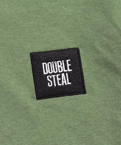 DOUBLE STEAL（ダブルスティール）の「mini BOX LOGO　長袖Tシャツ（Tシャツ/カットソー・メンズ・ブラック/サンドベージュ/アーミー/ホワイト×ブラック/ホワイト×パープル・MEDIUM/LARGE/X-LARGE）」の10枚目の写真