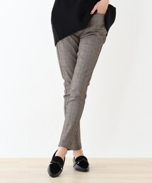 SHOO・LA・RUE | 【SS-4L】チェック柄裏起毛スキニーパンツ(その他パンツ)