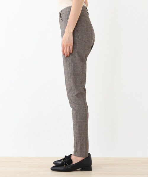 SHOO・LA・RUE(シューラルー)の「◆【SS-4L】チェック柄裏起毛スキニーパンツ(その他パンツ・レディース・ネイビー系7/ベージュ系1・03/01/10/06/04/02/05)」の6枚目の写真