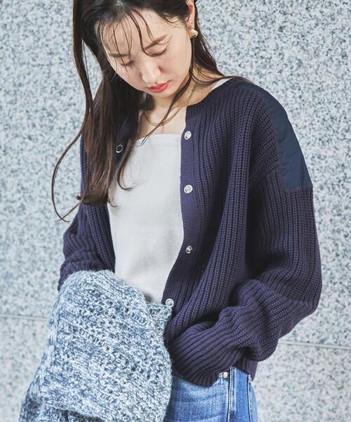 coen（コーエン）の「［洗える］2WAYコマンドニット（ニット/セーター・レディース・ブラック/オフホワイト/ネイビー・MEDIUM/LARGE）」の4枚目の写真