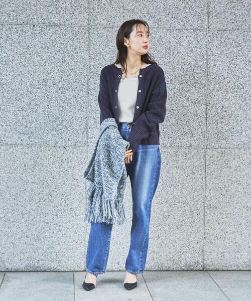 coen（コーエン）の「［洗える］2WAYコマンドニット（ニット/セーター・レディース・ブラック/オフホワイト/ネイビー・MEDIUM/LARGE）」の6枚目の写真