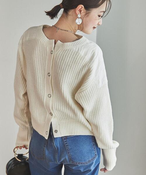 coen（コーエン）の「［洗える］2WAYコマンドニット（ニット/セーター・レディース・ブラック/オフホワイト/ネイビー・MEDIUM/LARGE）」の13枚目の写真