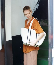 「etul / エツル」リサイクルキャンバス　ライントートバッグL