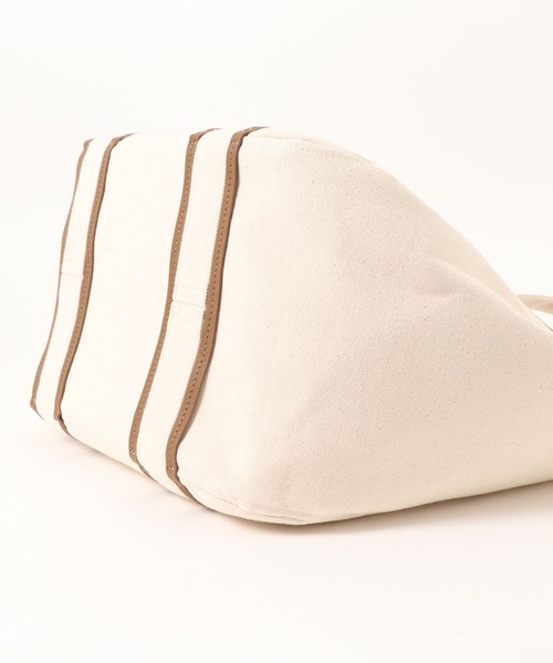 etul（エツル）の「「etul / エツル」リサイクルキャンバス　ライントートバッグL（トートバッグ・レディース・ブラック/ブラウン・FREE）」の14枚目の写真