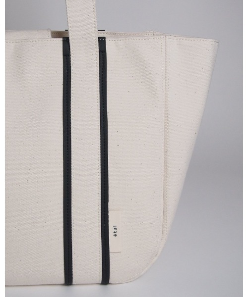 etul（エツル）の「「etul / エツル」リサイクルキャンバス　ライントートバッグL（トートバッグ・レディース・ブラック/ブラウン・FREE）」の16枚目の写真