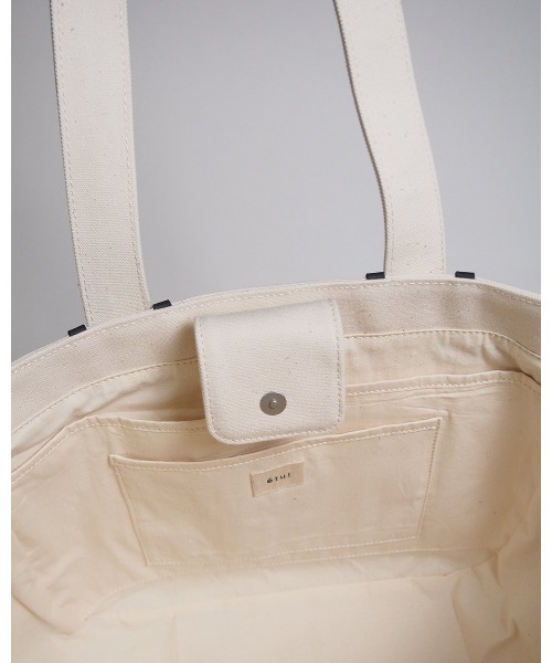 etul（エツル）の「「etul / エツル」リサイクルキャンバス　ライントートバッグL（トートバッグ・レディース・ブラック/ブラウン・FREE）」の21枚目の写真